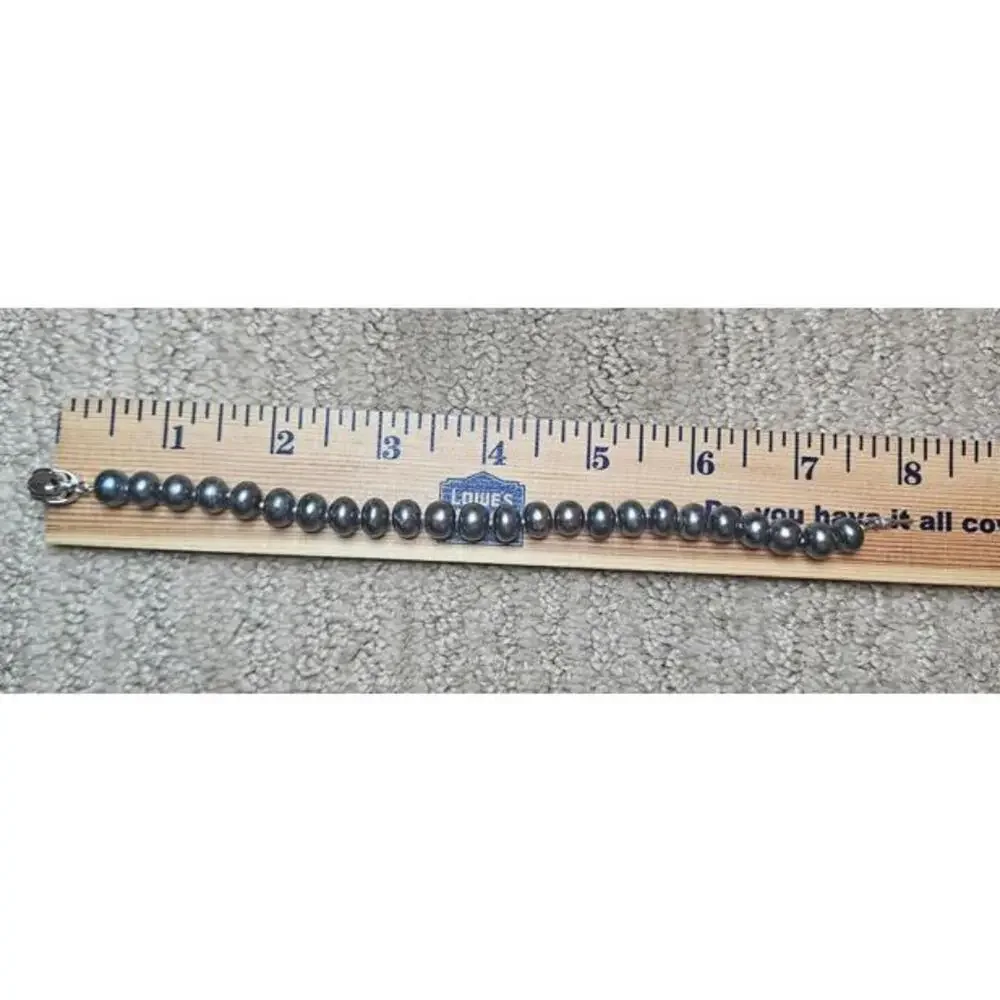 7.5in Black Pearl Bracelet - Picture 8 of 11